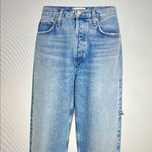 Low Slung Baggy AGolde Blue Denim Jeans